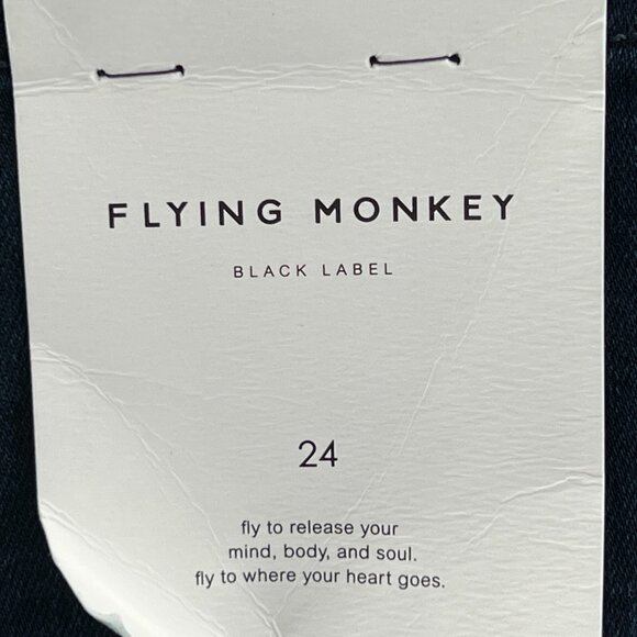 New Flying Monkey Jeans Womens 24 Button Fly Skinny Black Label - Picture 3 of 10
